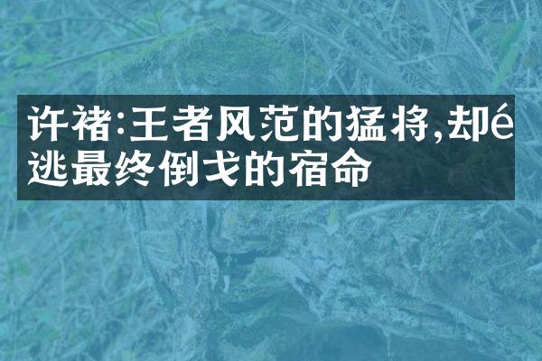 许褚:王者风范的猛将,却难逃最终倒戈的宿命