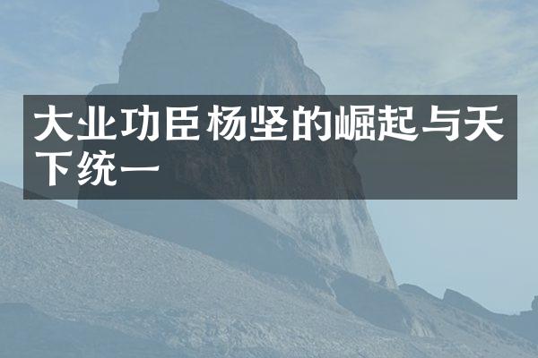 大业功臣杨坚的崛起与天下统一