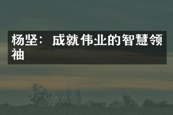 杨坚：成就伟业的智慧领袖