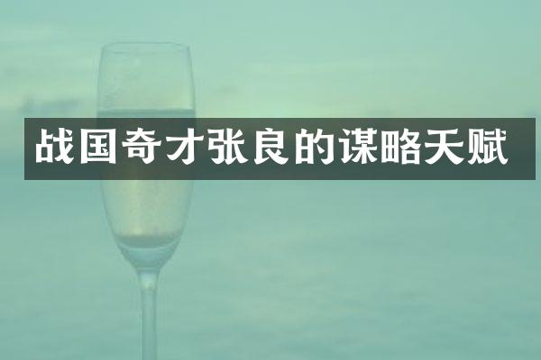 战国奇才张良的谋略天赋