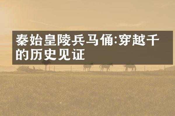秦始皇陵兵马俑:穿越千年的历史见证