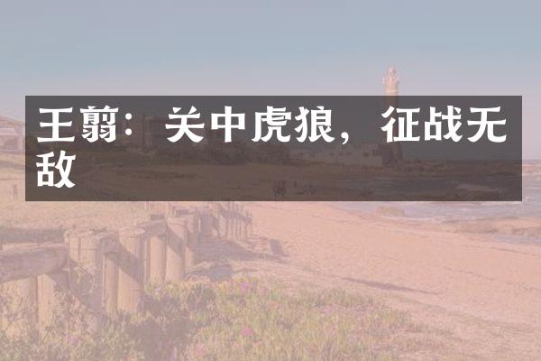 王翦：关中虎狼，征战无敌