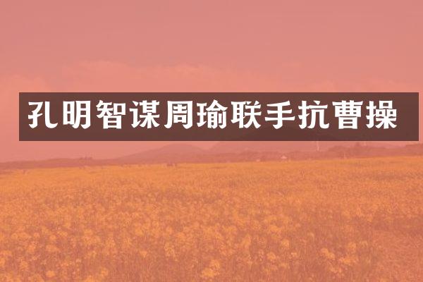 孔明智谋周瑜联手抗曹操