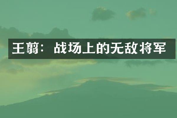 王翦：战场上的无敌将军