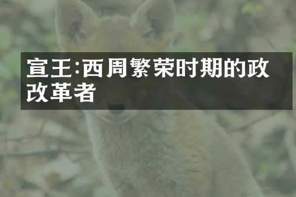 宣王:西周繁荣时期的政治改革者