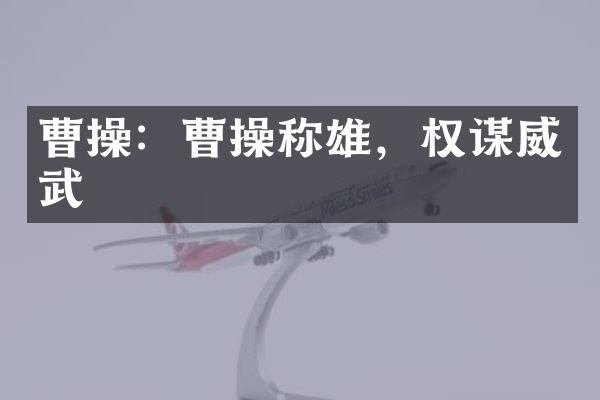 曹操：曹操称雄，权谋威武