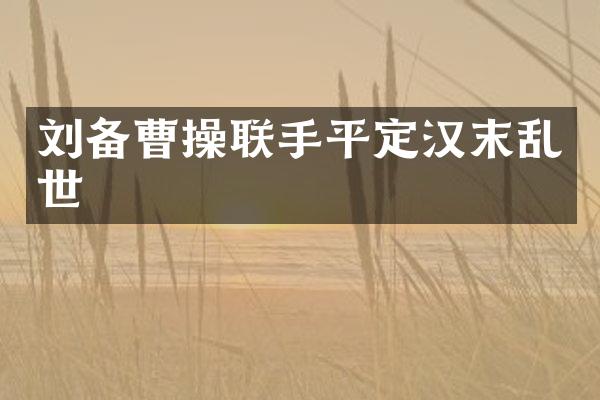 刘备曹操联手平定汉末乱世