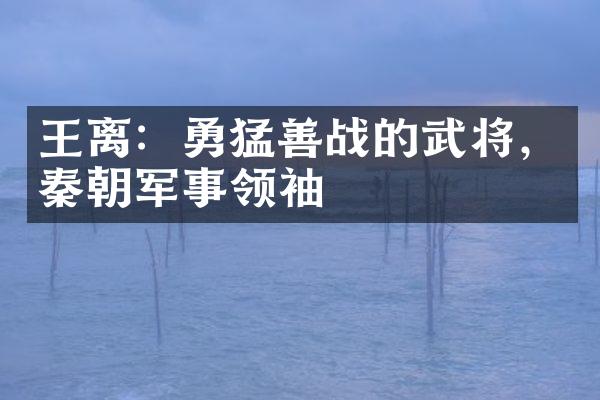 王离：勇猛善战的武将，秦朝军事领袖