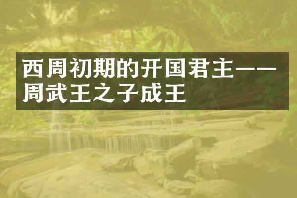 西周初期的开国君主&mdash;&mdash;周武王之子成王
