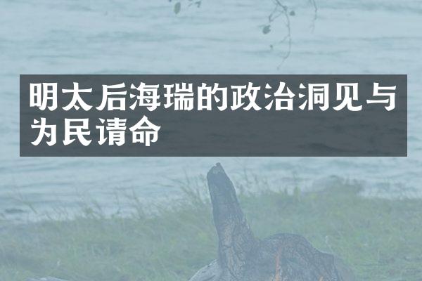 明太后海瑞的政治洞见与为民请命
