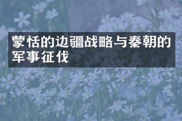 蒙恬的边疆战略与秦朝的军事征伐