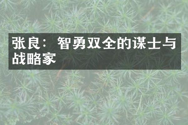 张良：智勇双全的谋士与战略家
