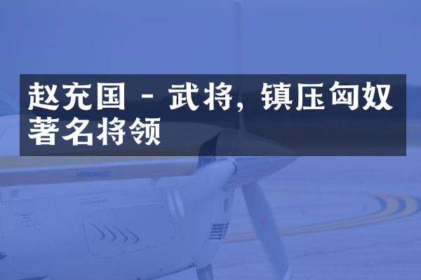 赵充国 - 武将, 镇压匈奴的著名将领