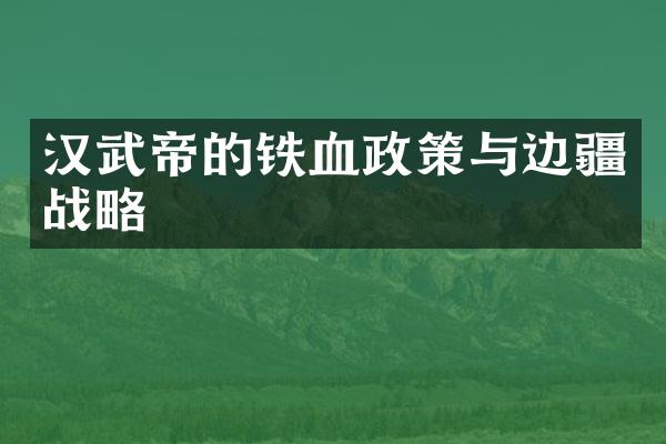 汉武帝的铁血政策与边疆战略