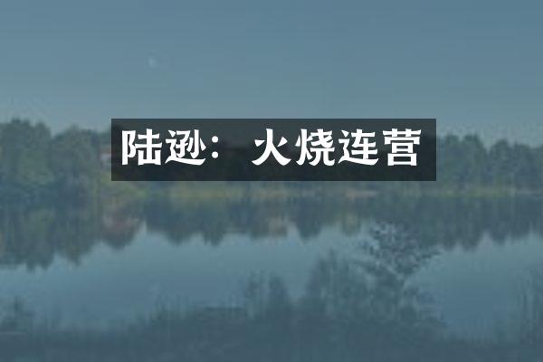 陆逊：火烧连营
