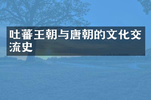 吐蕃王朝与唐朝的文化交流史