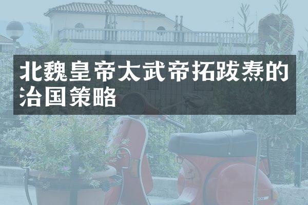 北魏皇帝太武帝拓跋焘的治国策略
