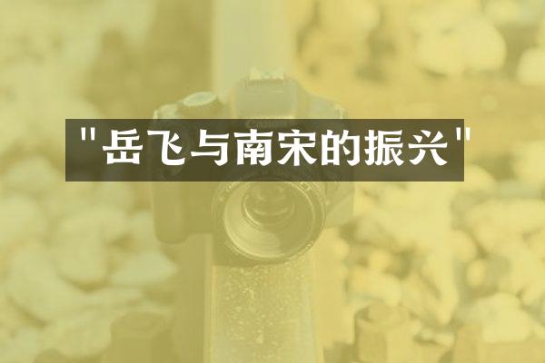 "岳飞与南宋的振兴"