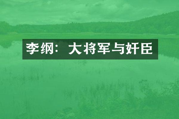 李纲：大将军与奸臣