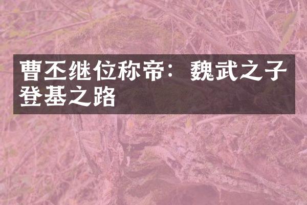 曹丕继位称帝：魏武之子登基之路