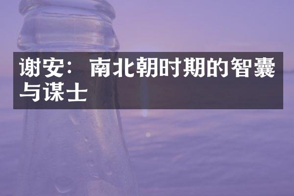 谢安：南北朝时期的智囊与谋士