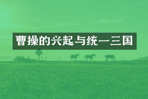 曹操的兴起与统一三国