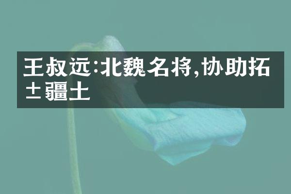 王叔远:北魏名将,协助拓展疆土