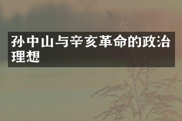 孙中山与辛亥革命的政治理想