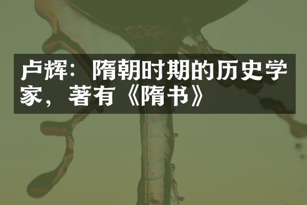 卢辉：隋朝时期的历史学家，著有《隋书》