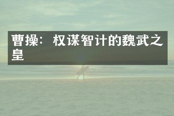 曹操：权谋智计的魏武之皇