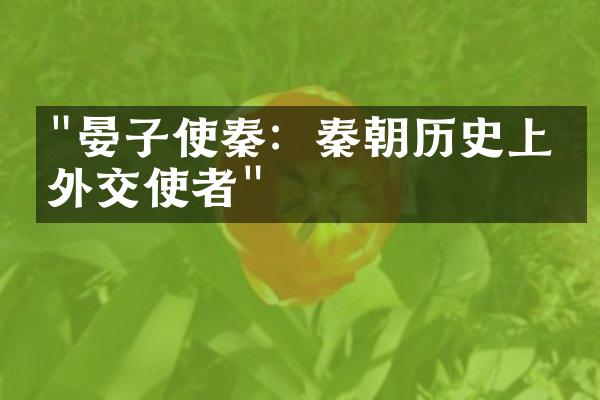 "晏子使秦：秦朝历史上的外交使者"