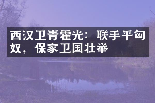 西汉卫青霍光：联手平匈奴，保家卫国壮举