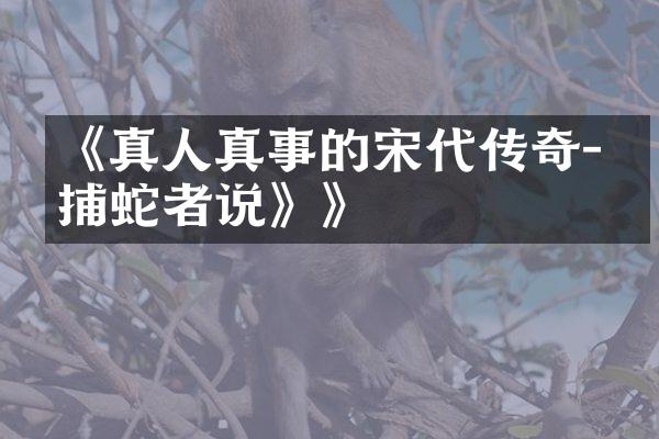《真人真事的宋代传奇-《捕蛇者说》》