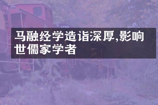 马融经学造诣深厚,影响后世儒家学者