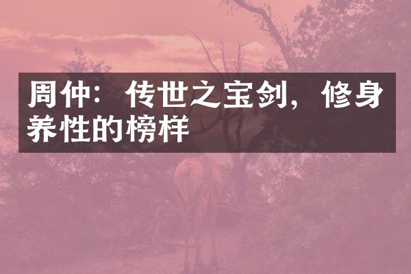 周仲：传世之宝剑，修身养性的榜样