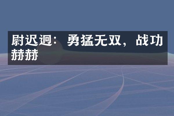 尉迟迥：勇猛无双，战功赫赫