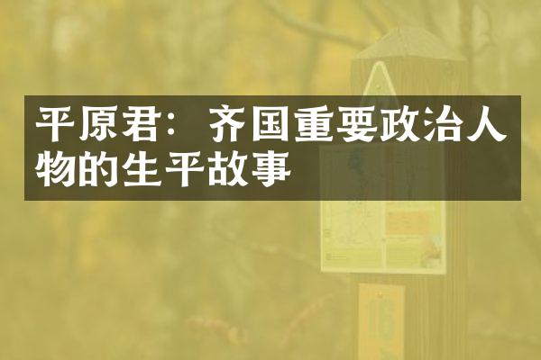 平原君：齐国重要政治人物的生平故事
