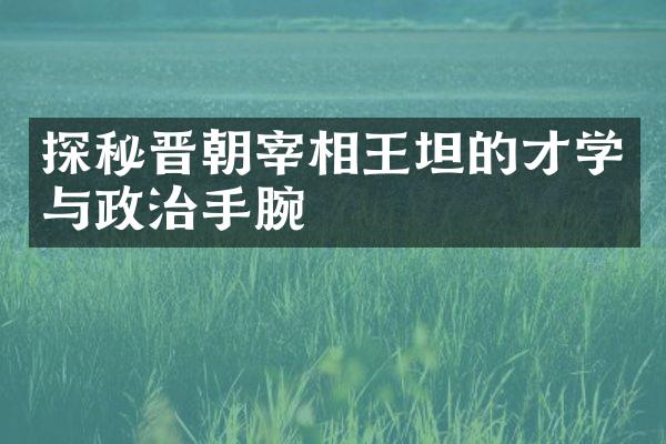 探秘晋朝宰相王坦的才学与政治手腕