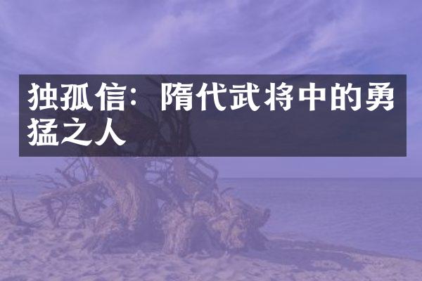 独孤信：隋代武将中的勇猛之人