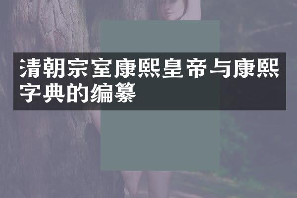 清朝宗室康熙皇帝与康熙字典的编纂