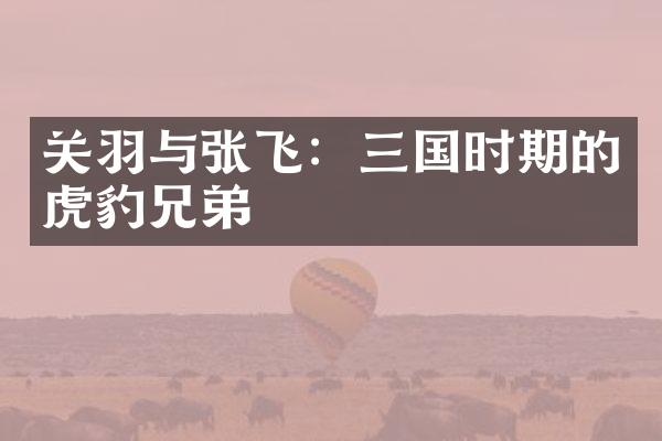 关羽与张飞：三国时期的虎豹兄弟