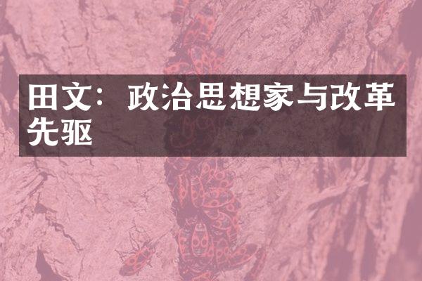 田文：政治思想家与改革先驱
