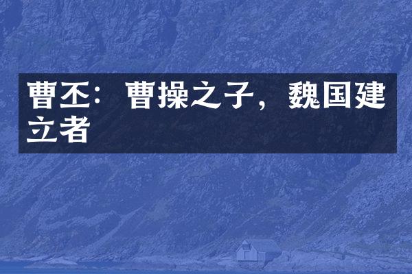 曹丕：曹操之子，魏国建立者