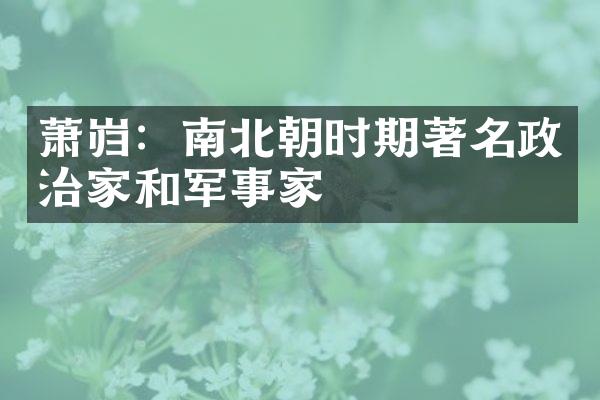 萧岿：南北朝时期著名政治家和军事家
