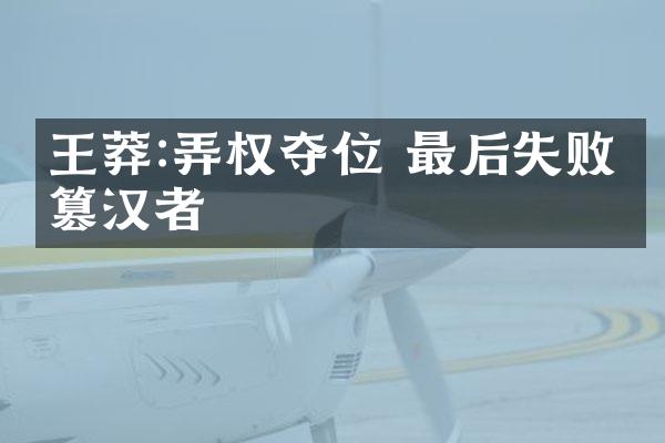 王莽:弄权夺位 最后失败的篡汉者