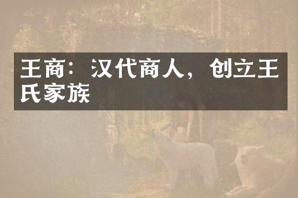 王商：汉代商人，创立王氏家族
