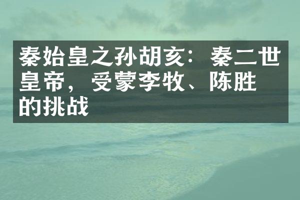 秦始皇之孙胡亥：秦二世皇帝，受蒙李牧、陈胜等的挑战