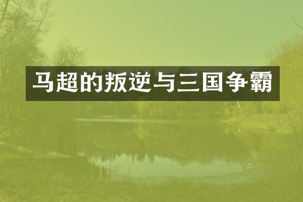 马超的叛逆与三国争霸